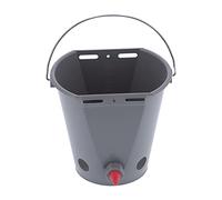 Cubo alimentador Barril de alimentación de Leche Herramienta de alimentación de Ganado de 8L con válvula de retención de 5 pezones plástico de Grado alimenticio Gris para Uso (para ovejas)