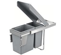 Cubo basura bajo fregadero extraíble Tirador de anilla oculto dentro del armario guía amortiguada caixote lixo cozinha para Armarios de Cocina Bajo Fregadero(13.77 * 16.14 * 19.48in)