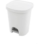 Cubo Basura Con Pedal 25 Litros Plastico Blanco