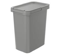 Cubo de reciclaje de forma cuadrada 12L color gris KEDEN