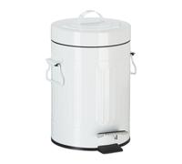 Cubo basura papelera vintage contenedor de residuos cesto metálico 3 litros