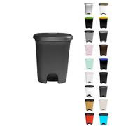 Jardin202 - Cubo basura plástico moderno | Apertura con pedal | Cubo reciclar | 27 litros + Bolsas (Marrón - Marrón)
