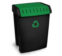 Cubo basura reciclaje verde 50 Lt Tatay