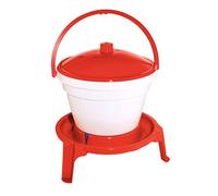Cubo bebedero para aves 12 l, con patas y asa de transporte
