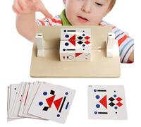 Cubo con Caras Cambiantes - Cubo Geométrico con Simetría De Espejo - De Madera para Familia, Escuela, Viajes Y Fiestas, Bloques De Construcción Interactivos con Cambio De Cara para El Desarrollo