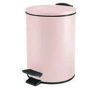Cubo con pedal Adelar (3 l, Acero inoxidable, Rosa)