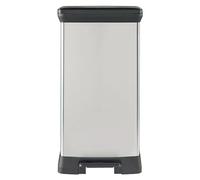 Cubo con pedal Decobin (50 l, Plástico, Platino)