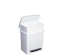 Cubo con Pedal Pedalbin Classic 8L - Blanco, Cubeta Extraíble | Uso en Baño y Cocina - Denox