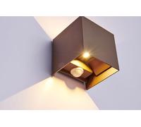 CUBO con Sensor de Movimiento 10W IP65 (Se enciende siempre que detecta movimiento) Marron Corten Marron Corten 3000K | Luz Calida