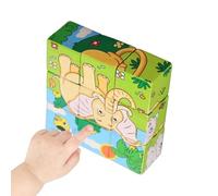 Cubo de 3D de Madera Juguetes de Aprendizaje Temprano