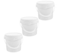 Cubo de 3pcs con Cubo de plástico de 2L 2L con manejo de contenedores de Cubierta de Pintura Industrial para Manualidades de Agua de Almacenamiento Suministros de organización de Garaje