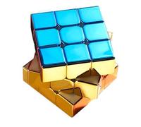 Cubo de 3x3 velocidades Versión no magnética del Cubo Espejo Reflectante Tipo Chapado Acertijos Metálicos Juguetes de Rompecabezas para Entusiastas del Cubo Mágico (Versión no magnética)