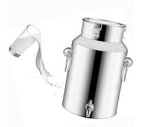 Cubo de acero inoxidable con grifo para almacenar y transportar leche, vino y aceite, diseño duradero y a prueba de fugas para un uso fácil