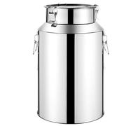 Cubo de acero inoxidable de grado alimenticio de 7 litros con tapa, a prueba de fugas, enfriador de vino con asa y hebilla, ideal para almacenamiento de leche, aceite, harina, café, té, aperitivos