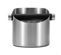 Cubo de acero inoxidable grueso para posos de café con interior recubierto para resistencia a la suciedad, base antideslizante para evitar derrames, diseño compacto para el hogar para recogida de