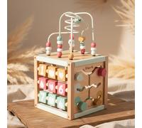 Cubo de actividades Bieco Berry de madera – personalizable – Sin personalización