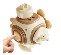 Cubo de Actividades,Cubo de Aprendizaje de 6 Caras,Pelota sensorial de actividades con diseño de conejo - para Niños, Educación Temprana, Preescolar, Juego en Familia, Viaje, Suelo, Guardería