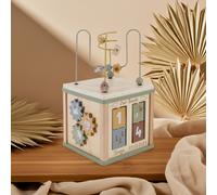 Cubo de actividades Little Farm de madera – personalizable para recién nacidos – Sin personalización