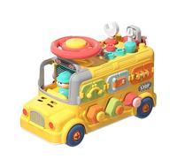 Cubo de actividades para niños pequeños - Juguete de autobús sensorial ocupado, entrenador de motor fino | Cubo de desarrollo educativo con juegos de aprendizaje interactivo para la escuela de guarder