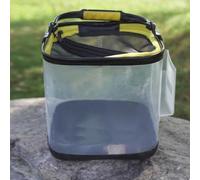 Cubo de agua de pesca plegable con material de PVC grueso y cuerda de 5 m, diseño plegable para un fácil almacenamiento, múltiples opciones de tamaño 5L/8L/10L/13L para uso en exteriores (C)