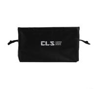 Cubo de agua plegable cuadrado compacto de 13L para camping, pesca y aventuras al aire libre (negro)