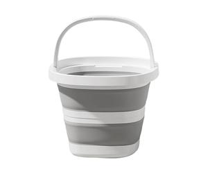 Cubo de Agua Plegable de 10 litros, contenedor a Prueba de derrames, Mango portátil, en la Playa, jardinería, Lavado de Coche, baño, Viajes, lavandería, Herramienta Ligera para Exteriores