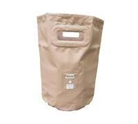 Cubo de agua plegable para acampar al aire libre, picnic, pesca, viajes, lavado de coche, limpieza del hogar, con fondo grueso y diseño de apertura ancha (20 L caqui)