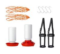 Cubo de alimentación de aves de corral de fácil montaje, dispensador automático para control de higiene agrícola, gran capacidad