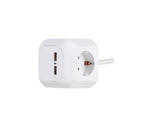 Cubo De Alimentación Vivanco Pc 4W2usb 4 Enchufes 2 Usb