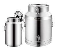 Cubo De Almacenamiento De Leche De Acero Inoxidable De 15l, 20l, 28l Y 35l con Tapa Hermética De Silicona. Cubo para Transportar Leche, para Elaboración Without Tap 20L