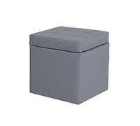 Cubo de almacenamiento de piel sintética multifuncional con tapa abatible, caja de juguetes y taburete para zapatos para sala de estar o dormitorio, ahorro de espacio para puerta delantera, entrada,