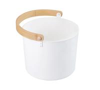Cubo de aluminio para Sauna finlandesa de lujo de 7L con juego de cuchara de mango largo, barril de Sauna con cucharón a juego