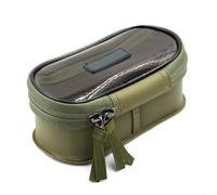Cubo de aparejos de pesca EVA verde 16 cm compacto | Diseño plegable, almacenamiento que ahorra espacio, 16 cm de longitud, material EVA impermeable, ideal para viajes