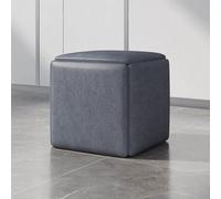 Cubo de asiento anidado, taburete apilable móvil con ruedas, taburete otomano cuadrado para sala de estar y dormitorio