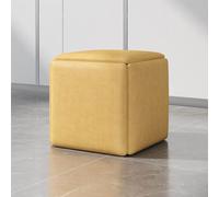 Cubo de asiento anidado, taburete apilable móvil con ruedas, taburete otomano cuadrado para sala de estar y dormitorio