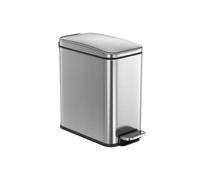 Cubo de Baño de 10 L con Tapa Acero Plata