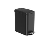 Cubo de Baño de 5 L con Tapa Acero Negro