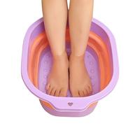 Cubo de baño de pies, plegable prueba de fugas, 10 L, cubeta de masaje, portátil, para lavandería, para camping, coches, dormitorios Founcy