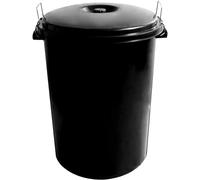 Cubo de basura 100L con asas, ideal para espacios comunitarios, CON tapa incluida -conjunto servido por un único vendedor