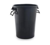 EDM Cubo de basura 100 L con asas, sin tapa, ideal para espacios comunitarios