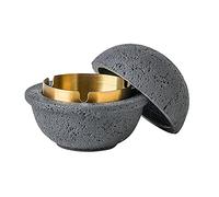 Cubo de basura, acero inoxidable, apto para exterior, balcón, a prueba de olores, también es adecuado como decoración de mesa (2, negro)