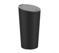 Cubo de basura aerodinámico para automóvil con sello de tapa de resorte y distribución equilibrada del peso, compatible con consola y puerta estándar (negro)