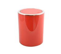 MSV France Cubo de basura KAMAKA 6 L – ABS plástico – Rojo Ø18,5 x 26 cm
