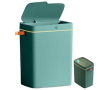 Cubo de basura automático, contenedores sin contacto,Cubo de basura sin contacto - Cubo de basura inteligente de 15 L, cubo de basura de baño impermeable con tapa para hotel empresarial