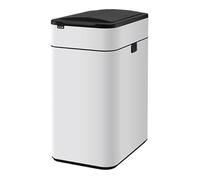 Cubo de basura Bote de basura automático de acero inoxidable con tapa, bote de basura de cocina con alas abiertas, bote de basura inteligente moderno de 9/15/30/50/60 L for uso doméstico y comercial A