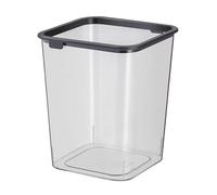 Cubo de basura Bote de basura cuadrado sin tapa, cesto de basura transparente de 15 l/4 gal con anillo de presión, cubo de basura doméstico moderno con parte superior abierta for sala de estar, dormit
