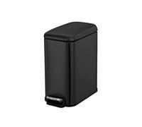 Cubo de Basura Bote de basura rectangular de 5 l, pedal for el hogar, baño creativo, grieta, sala de estar, inodoro con tapa, bote de basura con costura estrecha, bote de basura for uso en la cocina C