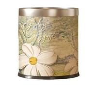 Cubo de basura Bote de basura redondo sin tapa de 10 l/2,64 galones, cesto de basura decorativo, cubo de basura de cuero con tapa abierta con contenedor interior for sala de estar, dormitorio, oficina