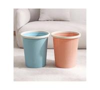 Cubo de Basura Bote de basura sin tapa, redondo, de plástico, colorido, con aro de presión, apto for salón, dormitorio, cocina, etc., tamaño pequeño, mediano y grande, paquete de 2 Papelera Baño(Medio