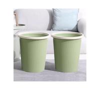 Cubo de Basura Bote de basura sin tapa, redondo, de plástico, de color liso, con aro de presión, apto for salón, dormitorio, cocina, etc., tamaño pequeño, mediano y grande, paquete de 2 Papelera Baño(